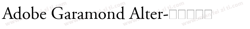 Adobe Garamond Alter字体转换